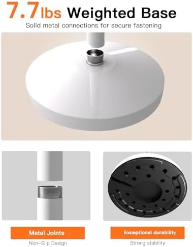 Another view of the 36W Floor Lamp with Flexible Arm, 3 Colors Ring Light