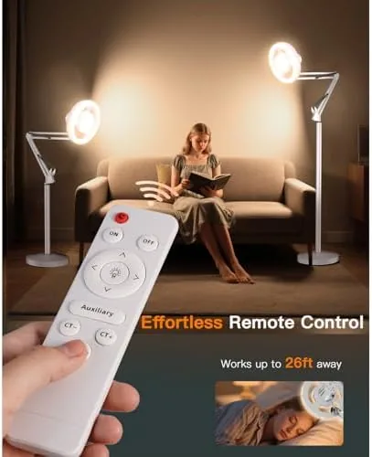 The 36W Floor Lamp with Flexible Arm, 3 Colors Ring Light compared in context