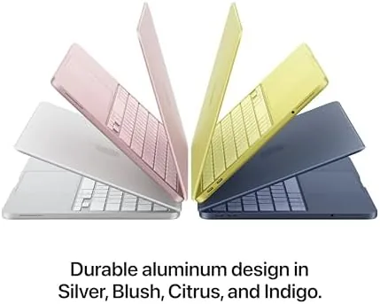 The MacBook Neo showing Apple Intelligence writing tools on screen