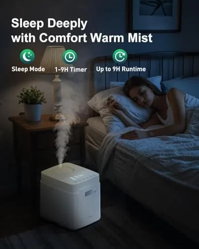 Testing the Mifasol Stainless Steel Warm Mist Humidifier, 3.3L/0.87Gal Steam Humidifier Large over two weeks