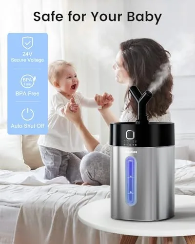 The Feekaa Stainless Steel Humidifier Dishwasher Safe, 4L/1Gal Cool Mist Humidifiers compared in context