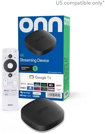 Close look at the onn. 4K Streaming Device with Google TV, 8GB Storage, 2GB build quality