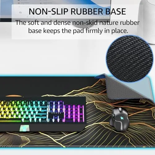 The KTRIO Large Gaming Mouse Pad, Desk Mat, 31.5 x 11.8 in real use