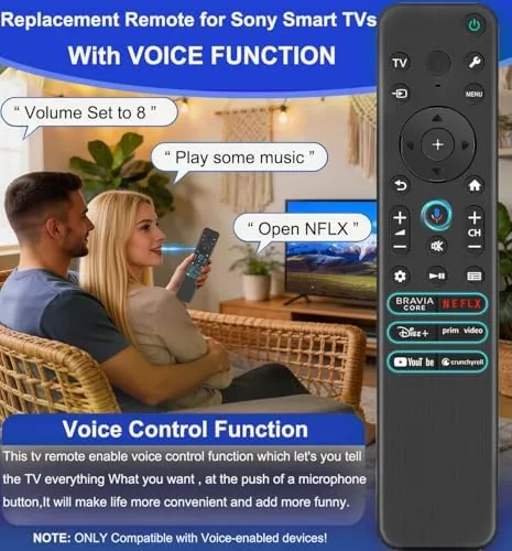 Close look at the Replacement Voice Remote for Sony Bravia Google TVs, Remote Control build quality