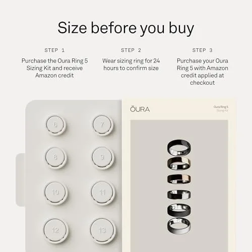 Hand using a sizing card to estimate Oura Ring 5 finger size