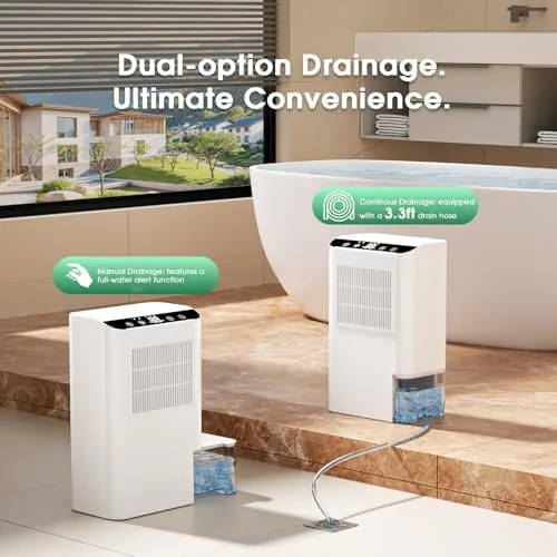 The Dehumidifiers for Home, 2000 Sq.Ft Small Dehumidifier with 3.3ft Drain compared in context