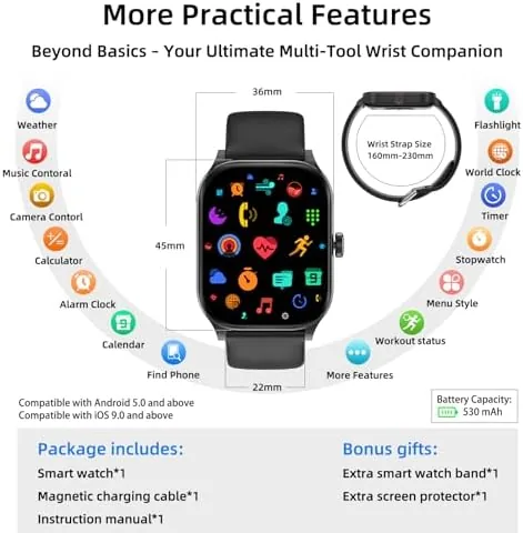 Testing the Smart Watch, GPS & Free Maps, 1.96" HD Screen, AI over two weeks