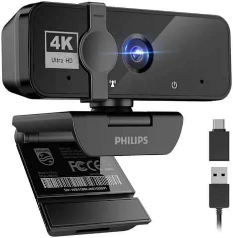 PHILIPS 4K Webcam for PC with Microphone, Computer Camera for Meetings | Plug & Review: Tested and Rated