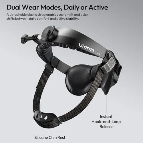 The ULANZI Head Strap Mount f Action Camera & Phone Comfortable compared in context