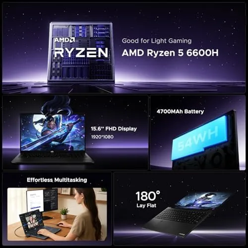 Close look at the NIMO 15.6" AI Ready Gaming Laptop, 2026 Edition AMD Ryzen build quality