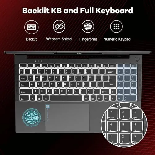 Another view of the NIMO 15.6" AI Ready Gaming Laptop, 2026 Edition AMD Ryzen