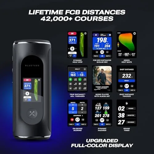 Close look at the Blue Tees Golf Player Pro GPS Speaker, New 2026 Release build quality