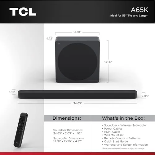 Close look at the TCL Design Series Bang & Olufsen A65K | 3.1.2 Sound build quality