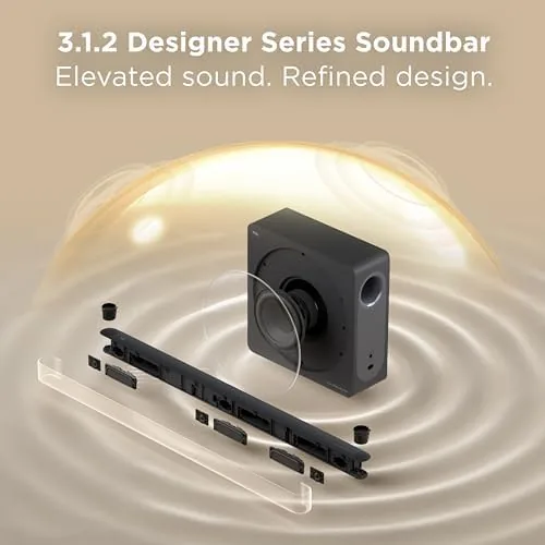 Detail shot of the TCL Design Series Bang & Olufsen A65K | 3.1.2 Sound features