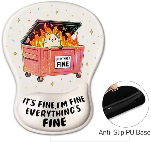 The Cat Mouse Pad with Wrist Rest Funny Cute Ergonomic Mousepad compared in context