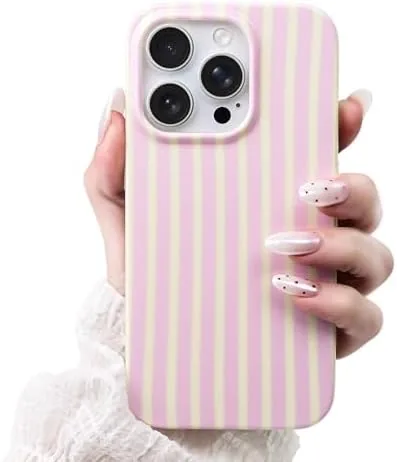 Cute Striped Case for iPhone 14 Pro Max 6.7",Pink/Yellow | Non-fade Aesthetic Striped Pattern,Slim Review: Tested and Rated