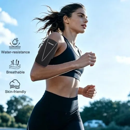 The Phone Holder for Running Women Men, Large Capacity Armband 7.5" compared in context