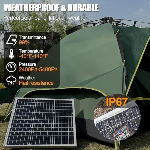 The Solar Panel Kit 50W 12V, Solar Battery Trickle Charger Maintainer compared in context
