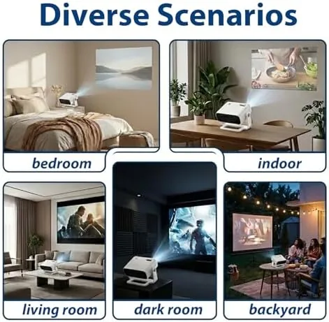 The Wielio 2026 Smart Projector Android TV with WiFi 6 and in real use