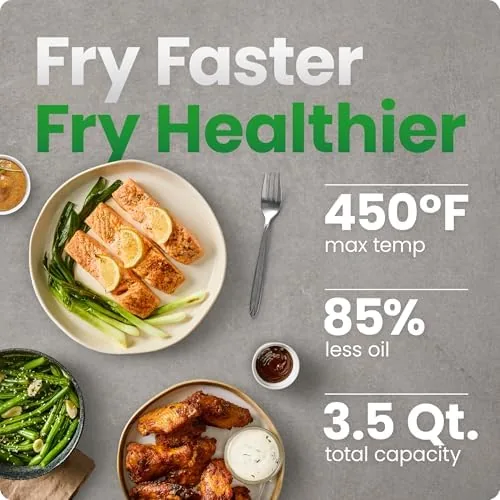 Close look at the Chefman Compact Air Fryer 3.5 QT - Slim Design Fits build quality