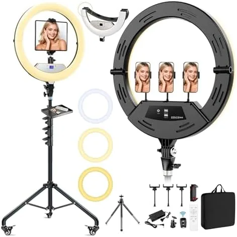 Testing the 22" Ring Light with Stand: Lockable Wheels, LED Display & over two weeks