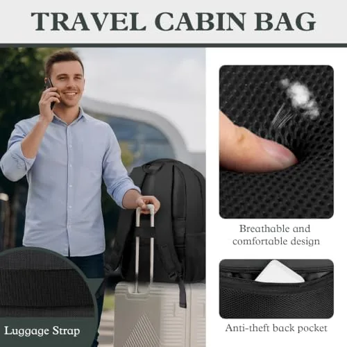 The 17" Travel Laptop Backpack, Airline Approved Bag, Black Brown | in real use