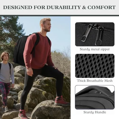 Another view of the 17" Travel Laptop Backpack, Airline Approved Bag, Black Brown |