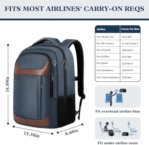 Close look at the Travel Laptop Backpack 17 Inch, Professional Travel Backpack for Men build quality