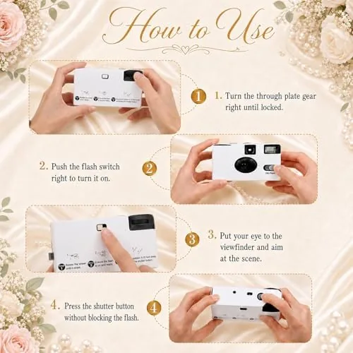 The 12 Pack Disposable Cameras Bulk for Wedding with Upgraded 35mm in real use