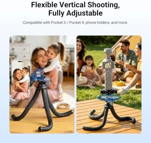 The NEEWER Flexible Phone Tripod, Small Mini Camera Webcam Desk Stand compared in context