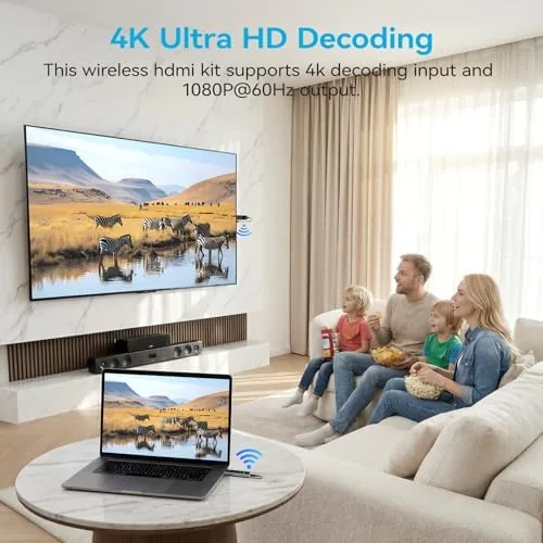 The 2026 New Wireless HDMI Transmitter and Receiver, 360FT/110M Extender 4K compared in context