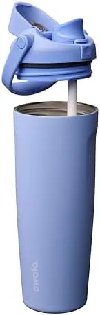 Close up of the Owala FreeSip lid showing the straw and chug spout openings