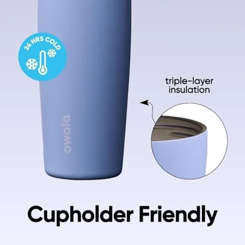 The Owala FreeSip Sway next to a wide mouth bottle and a straw bottle