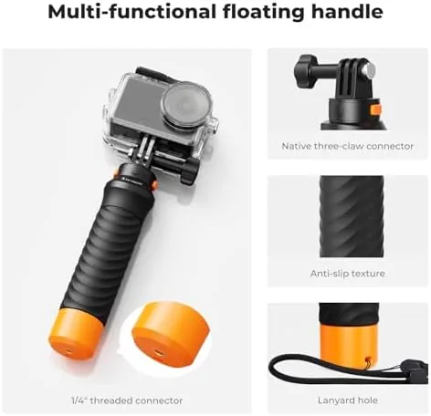 The K&F CONCEPT 60M/196FT Waterproof Case+Floating Handle for DJI Osmo Action in real use
