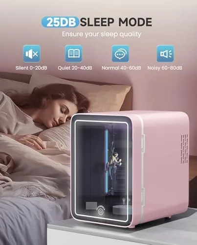 The CUTIEWORLD Skincare Fridge with Dimmable LED Light Mirror, 4L Mini compared in context