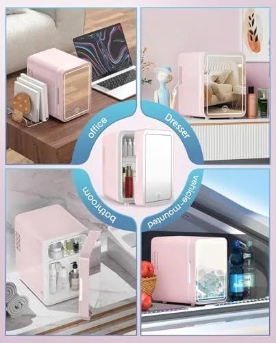 Testing the CUTIEWORLD Skincare Fridge with Dimmable LED Light Mirror, 4L Mini over two weeks