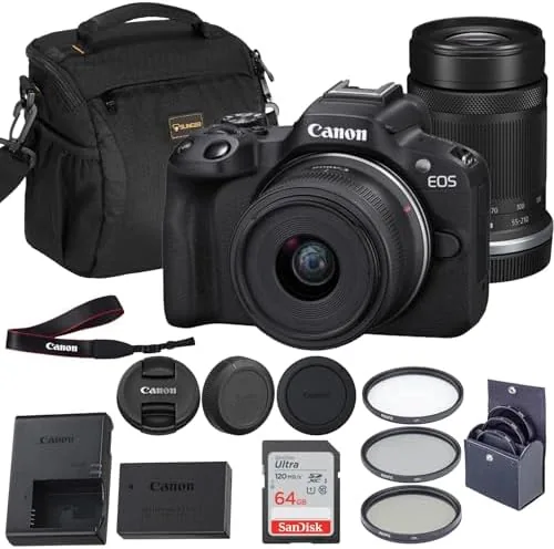 Canon EOS R50 Mirrorless Camera with RF-S 18-45mm & 55-210mm Lenses, 24.2MP APS-C, 4K Review: Tested and Rated