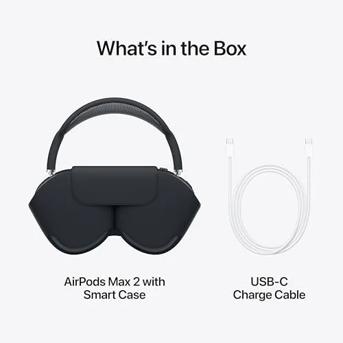 USB-C charging cable connected to the AirPods Max 2 in Purple