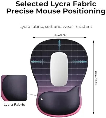 Another view of the EooCoo Mouse Pad with Gel Wrist Rest, Ergonomic Mousepad Wrist