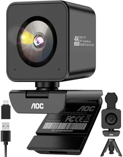 AOC 4K Webcam for PC, Sony Sensor, 1080P 60FPS Streaming Camera with PDAF | Review: Tested and Rated