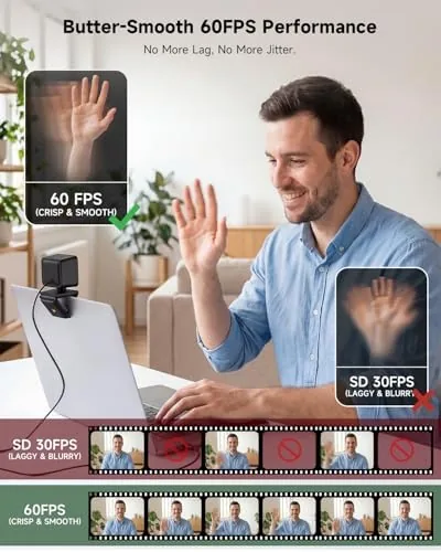The AOC 4K Webcam for PC, Sony Sensor, 1080P 60FPS Streaming in real use