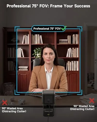 Another view of the AOC 4K Webcam for PC, Sony Sensor, 1080P 60FPS Streaming