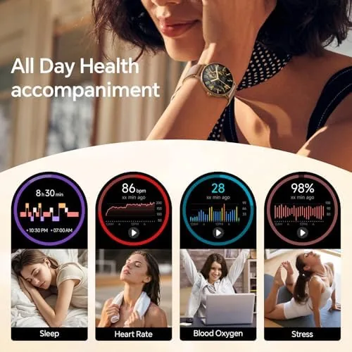 Close look at the Yoever Smart Watch for Men Women,1.57" Touchscreen,Round Fitness Trackers | build quality