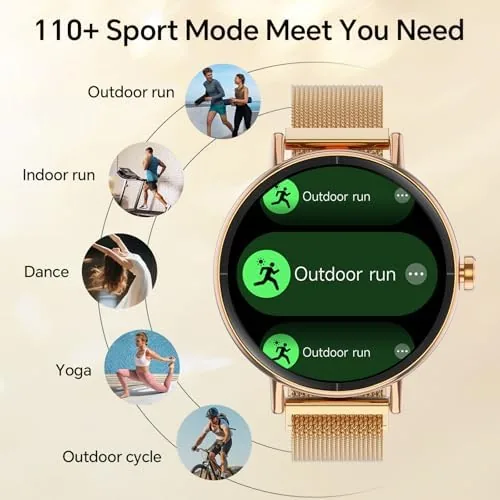 The Yoever Smart Watch for Men Women,1.57" Touchscreen,Round Fitness Trackers | in real use