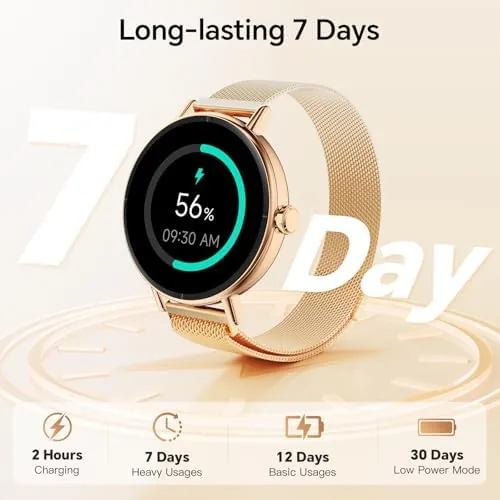 The Yoever Smart Watch for Men Women,1.57" Touchscreen,Round Fitness Trackers | compared in context