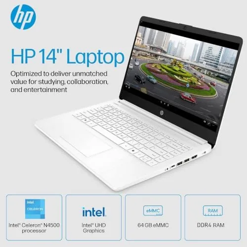 Close up of the HP Essential keyboard and touchpad