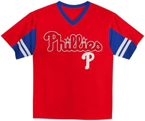 MLB V-neck jersey folded with other kids clothing