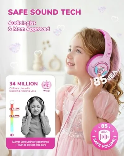 Close look at the iClever C371 Kids Headphones with Cord for School Boys Girls build quality