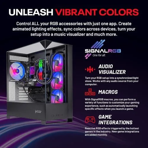 Skytech Shadow 5 desk setup with accessories