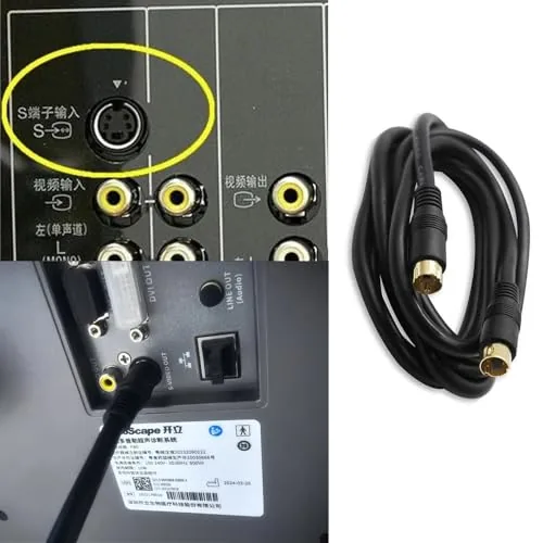 Another view of the S Video Cable with 4-Pin Connector Male Plug 10ft SVHS